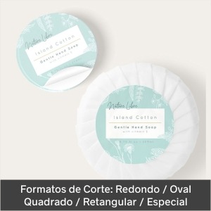 modelo de adesivo em papel couche